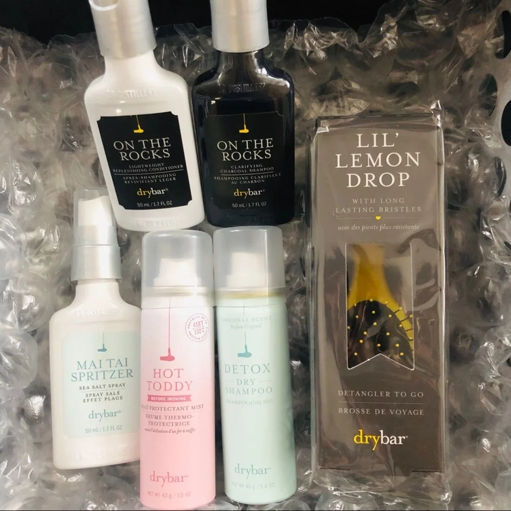 Drybar travel hair care kit w/ 6 items